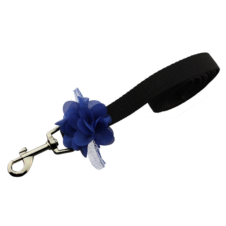 Denim + Canvas + 3D Lace Flowers Soft Breathable Dog Harness Pet Vest Dog Chest Strap , Size: S