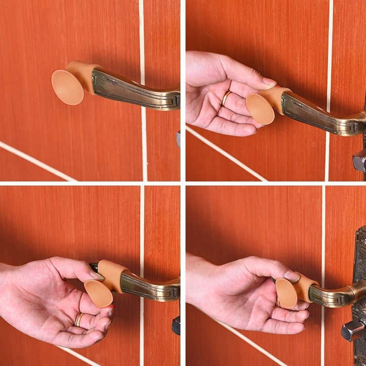 10 PCS Room Doorknob Pad Anti-collision Silicone Handle Lock Shock Pad Protective Silencer Suction Mat
