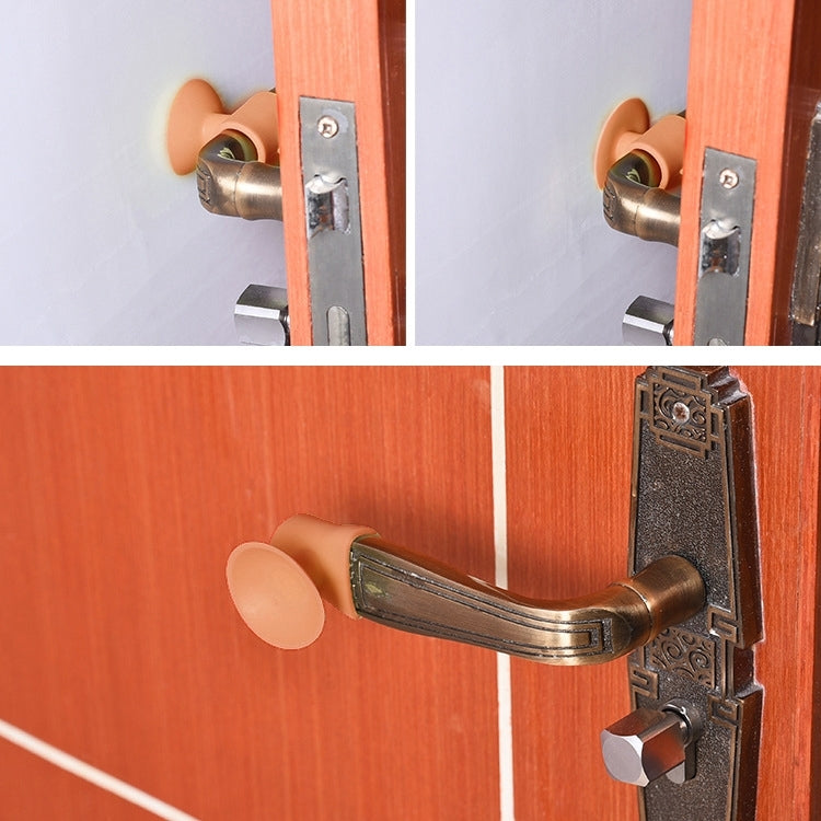 10 PCS Room Doorknob Pad Anti-collision Silicone Handle Lock Shock Pad Protective Silencer Suction Mat