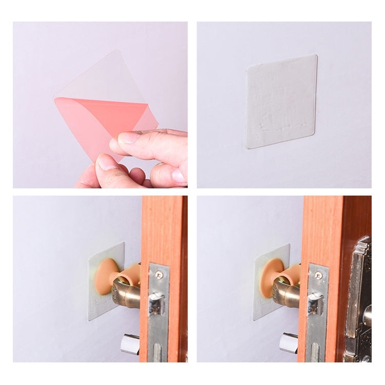 10 PCS Room Doorknob Pad Anti-collision Silicone Handle Lock Shock Pad Protective Silencer Suction Mat
