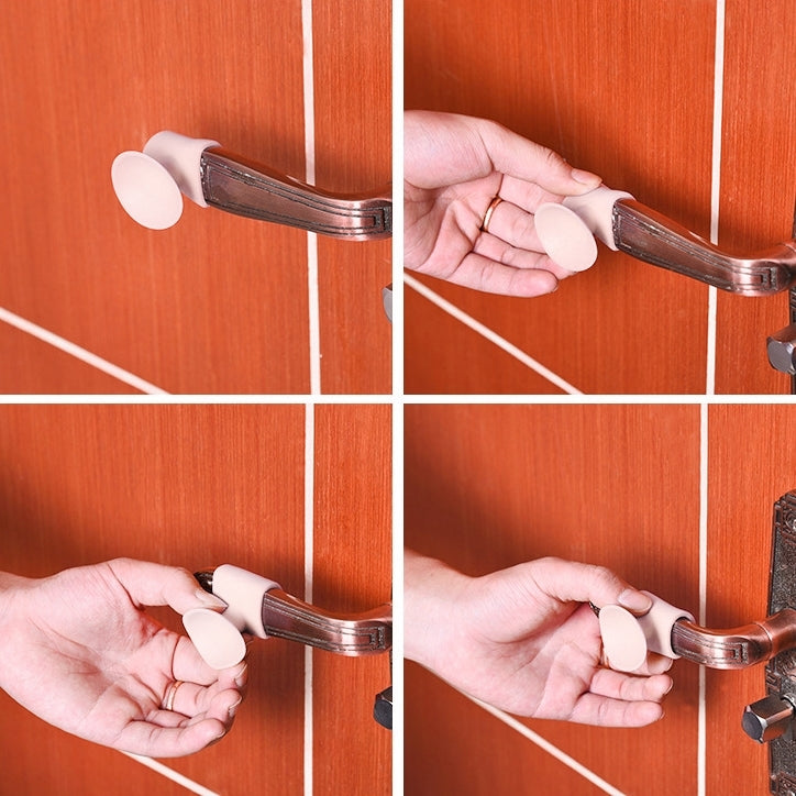 10 PCS Room Doorknob Pad Anti-collision Silicone Handle Lock Shock Pad Protective Silencer Suction Mat