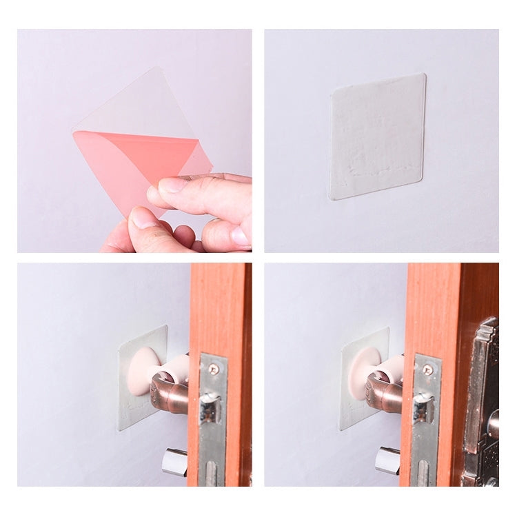 10 PCS Room Doorknob Pad Anti-collision Silicone Handle Lock Shock Pad Protective Silencer Suction Mat