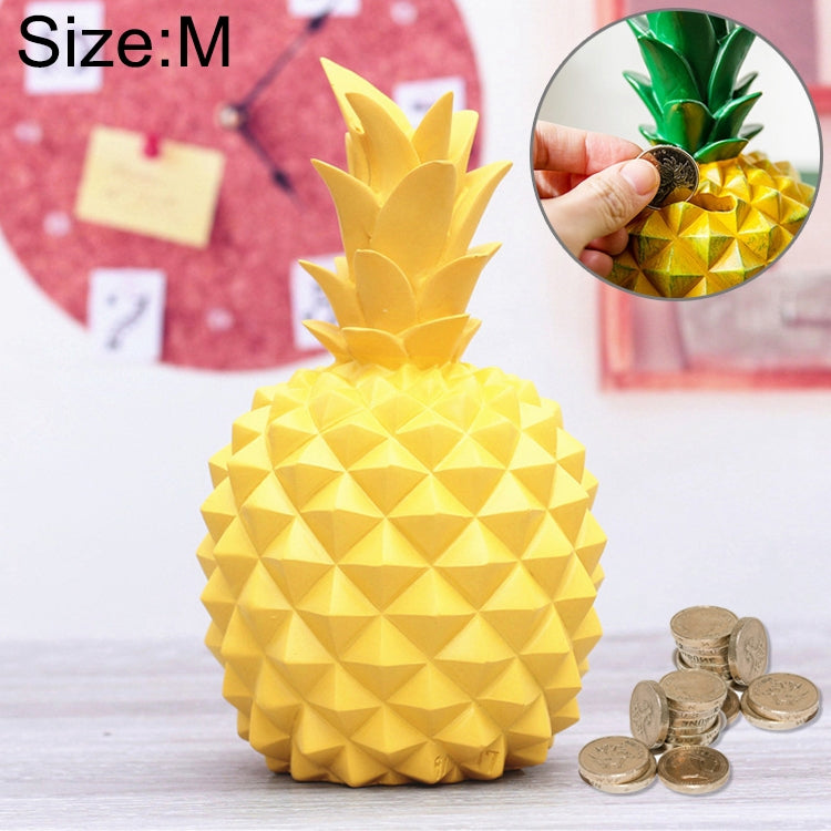 Creative Lovely Jelly-colored Pineapple Shape Resin Money Coin Bank Home Decoration, Size: 21*10cm, Random Color Delivery