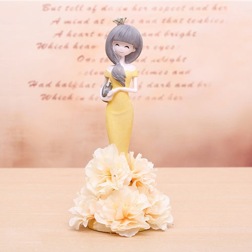 Lovely Orchid Girl Style Resin Crafts Ornaments Room Decoration