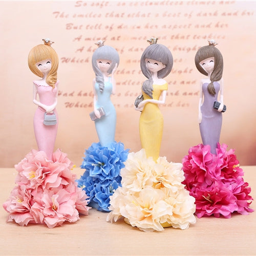 Lovely Orchid Girl Style Resin Crafts Ornaments Room Decoration