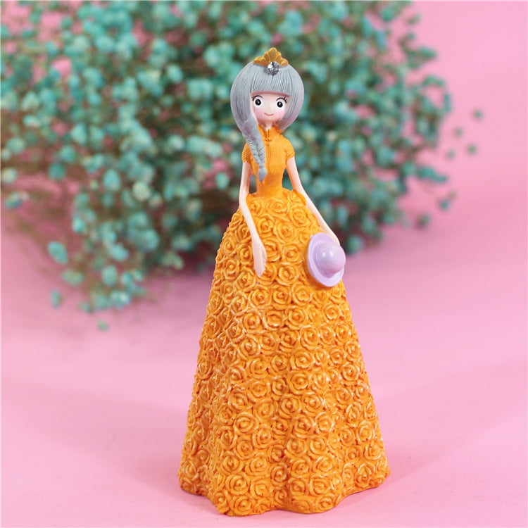 Pretty Skirt Girl Style Resin Crafts Ornaments Room Decoration, Size: 6.5*6.5*14cm