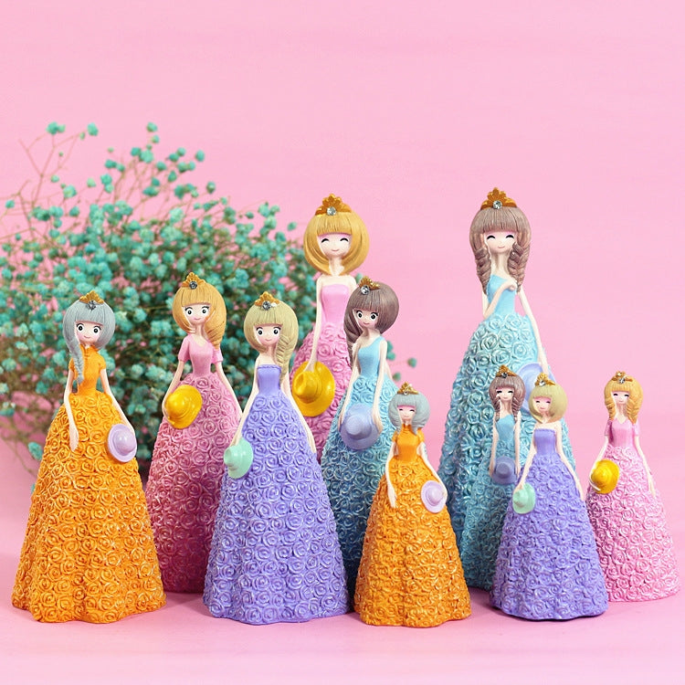 Pretty Skirt Girl Style Resin Crafts Ornaments Room Decoration, Size: 9*8.5*19cm