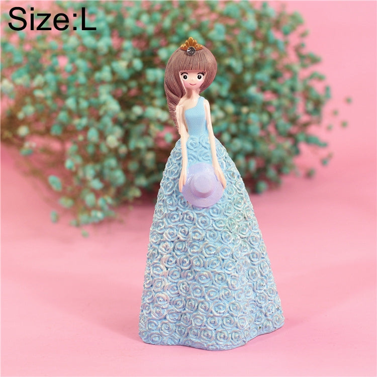 Pretty Skirt Girl Style Resin Crafts Ornaments Room Decoration, Size: 11*10*23.5cm