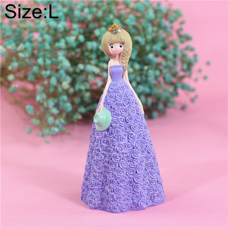 Pretty Skirt Girl Style Resin Crafts Ornaments Room Decoration, Size: 11*10*23.5cm
