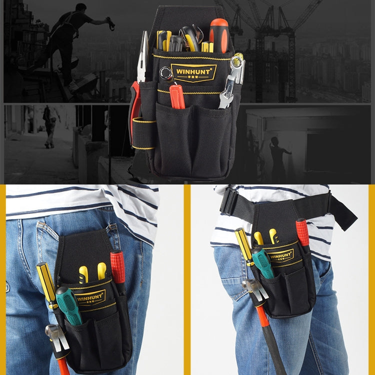 Professional Oxford Cloth Electrician Belt Pouch Convenient Tool Bag(Black)
