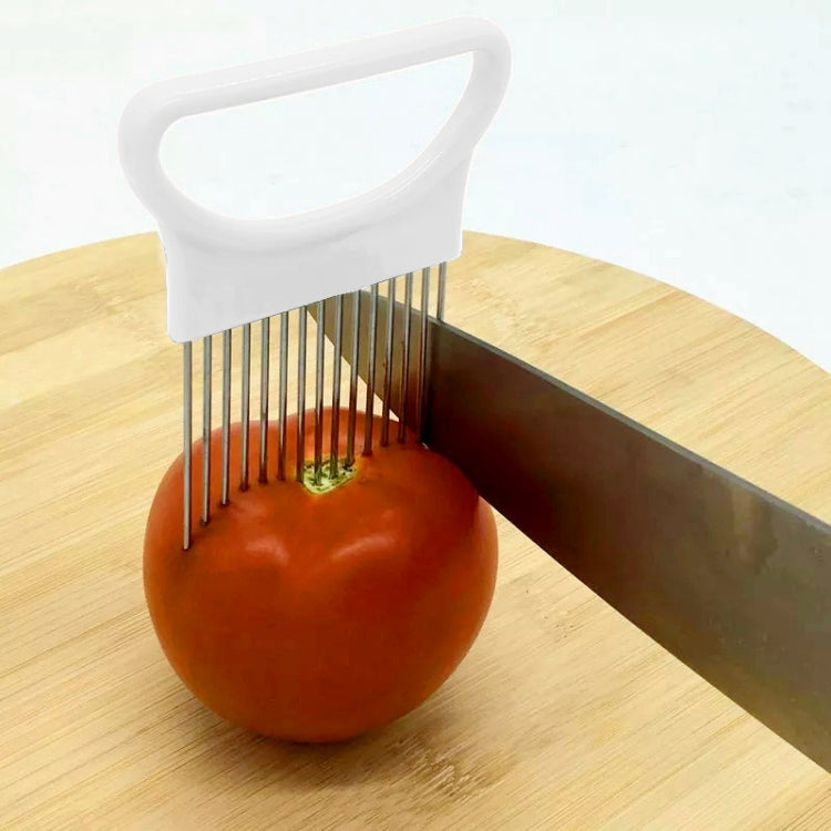 Stainless Steel Vegetable Onion Cutter Holder Meat Needle Kitchen Tools