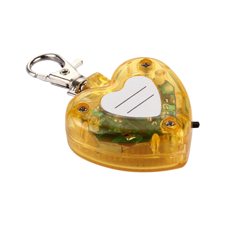 Fashion Heart-Shaped Pet Dog Cat Safety LED Flash Pendant Necklace (Yellow)