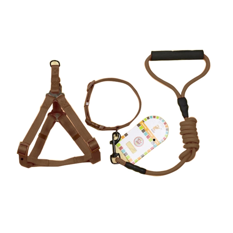 Pet Dog Collar + Harness + Leash Three Sets, S, Harness Chest Size: 34-50cm, Collar Neck Size: 24-35cm, Pet Weight: 8kg Below