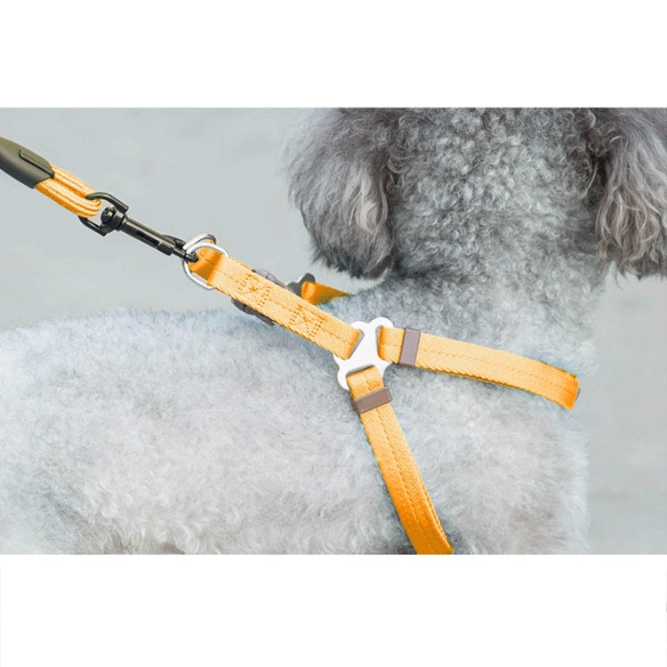 Pet Dog Collar + Harness + Leash Three Sets, M, Harness Chest Size: 43-67cm, Collar Neck Size: 33-52cm, Pet Weight: 15kg Below