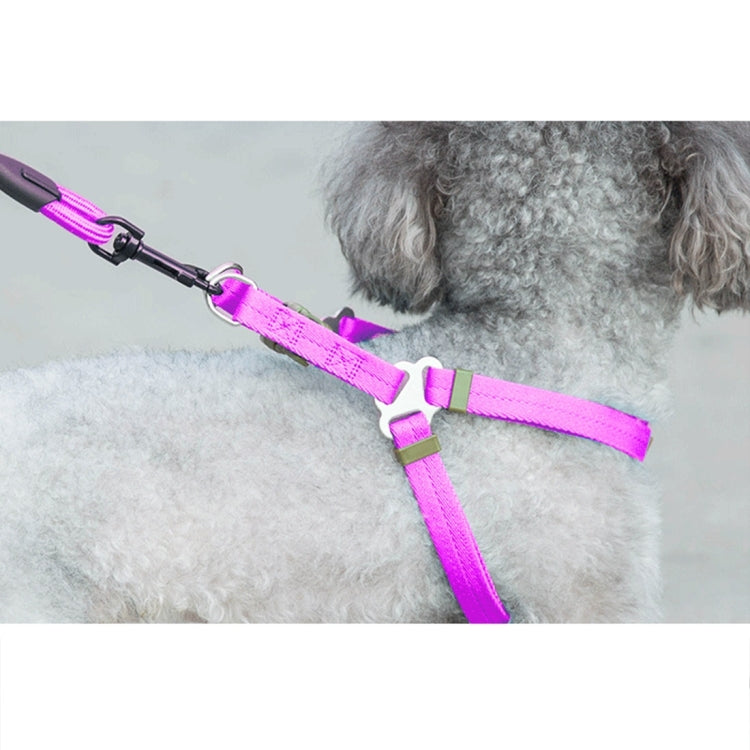 Pet Dog Collar + Harness + Leash Three Sets, M, Harness Chest Size: 43-67cm, Collar Neck Size: 33-52cm, Pet Weight: 15kg Below