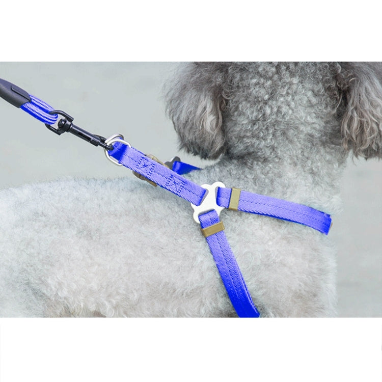 Pet Dog Collar + Harness + Leash Three Sets, L, Harness Chest Size: 57-90cm, Collar Neck Size: 40-64cm, Pet Weight: 35kg Below