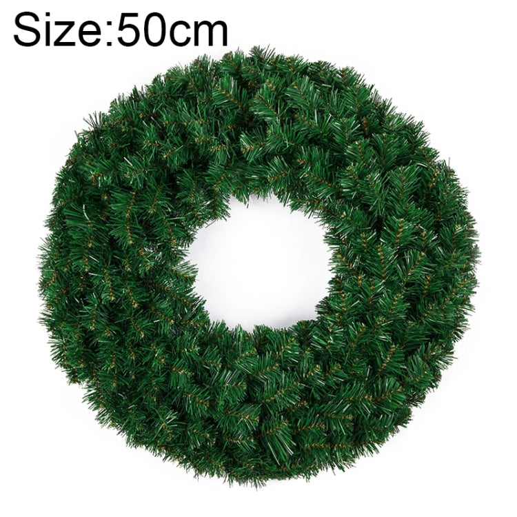 Christmas Ornaments Encrypted Rattan Double Ring Christmas Wreath Door Ornament, Size : 50cm