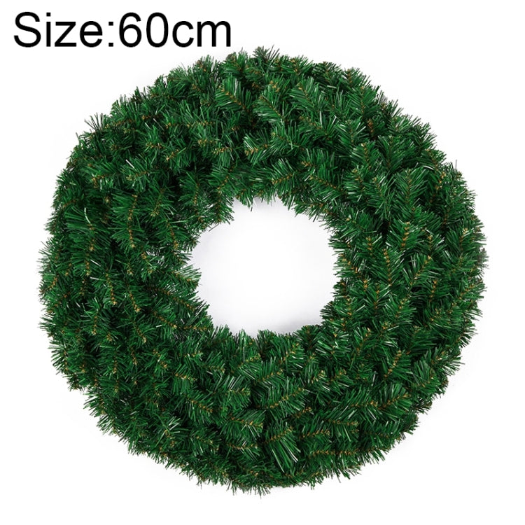 Christmas Ornaments Encrypted Rattan Double Ring Christmas Wreath Door Ornament, Size : 60cm