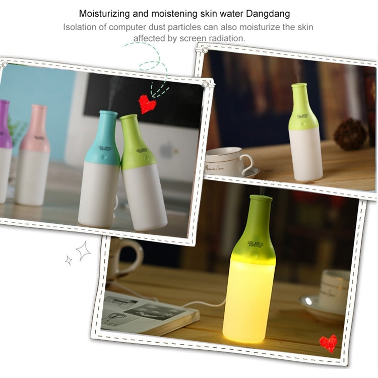 Imycoo WT2022 1.5W Creative Portable Cool Bottle Design Mini USB Charge Aromatherapy Oil Diffuser Air Humidifier with LED Night Light, Bottle Capacity: 180ml, DC 5V