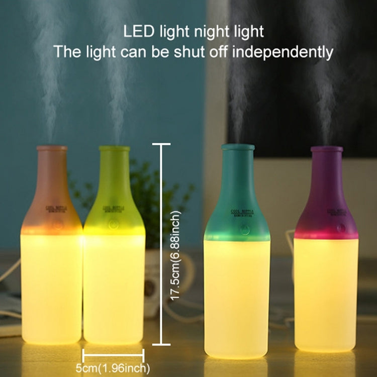 Imycoo WT2022 1.5W Creative Portable Cool Bottle Design Mini USB Charge Aromatherapy Oil Diffuser Air Humidifier with LED Night Light, Bottle Capacity: 180ml, DC 5V