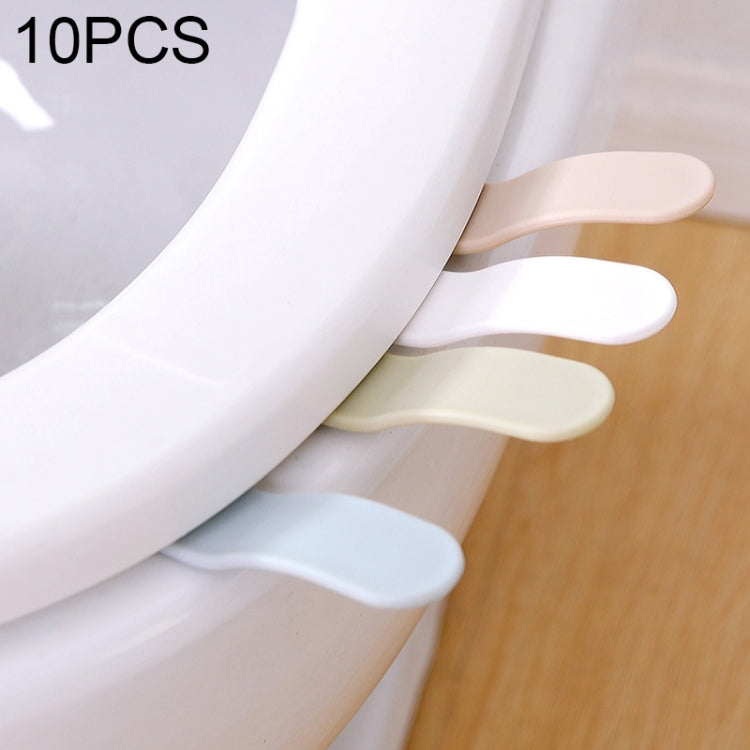 10 PCS Toilet Lid Lifting Device Sitting Commode Toilet Handle Portable Sanitation Bathroom Accessories, Random Color Delivery