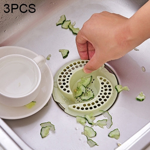 3 PCS Anti Clogging Kitchen Sink Strainer Stopper Filter Drainers Drain Cover Floor Waste Stopper Drain, Size: 11 x 3.9cm, Random Color Delivery