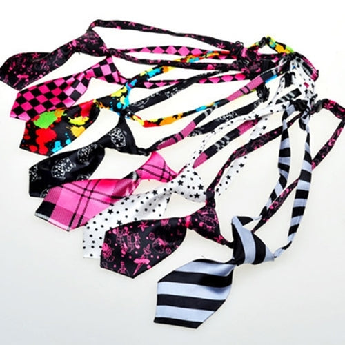 British Style Adjustable Pet Dog Tie, Adjustable Neck Circumference: 32-46cm, Random Color Delivery