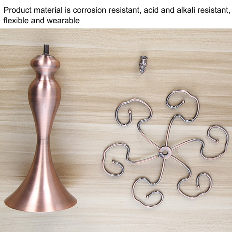 Iron Hanging Wine Glass Shelf Drain Rack Double Heart Cup Holder