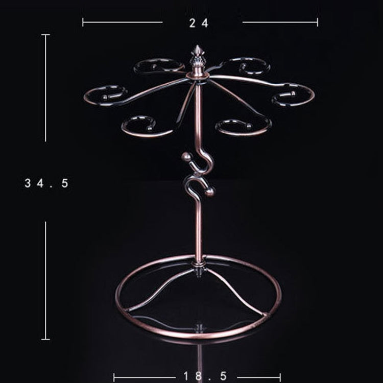 Iron Hanging Wine Glass Shelf Drain Rack Barb Cup Holder