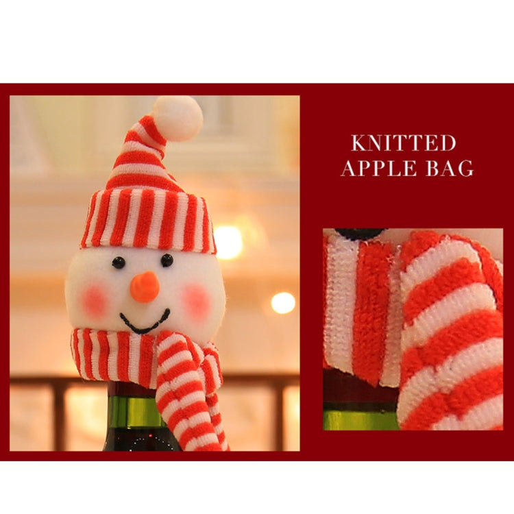 New Style Christmas Dinner Table Decoration, Fabric Christmas Wine Bottle Cap Decoration