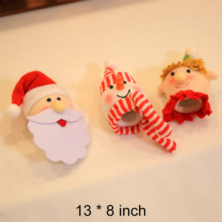 New Style Christmas Dinner Table Decoration, Fabric Christmas Wine Bottle Cap Decoration