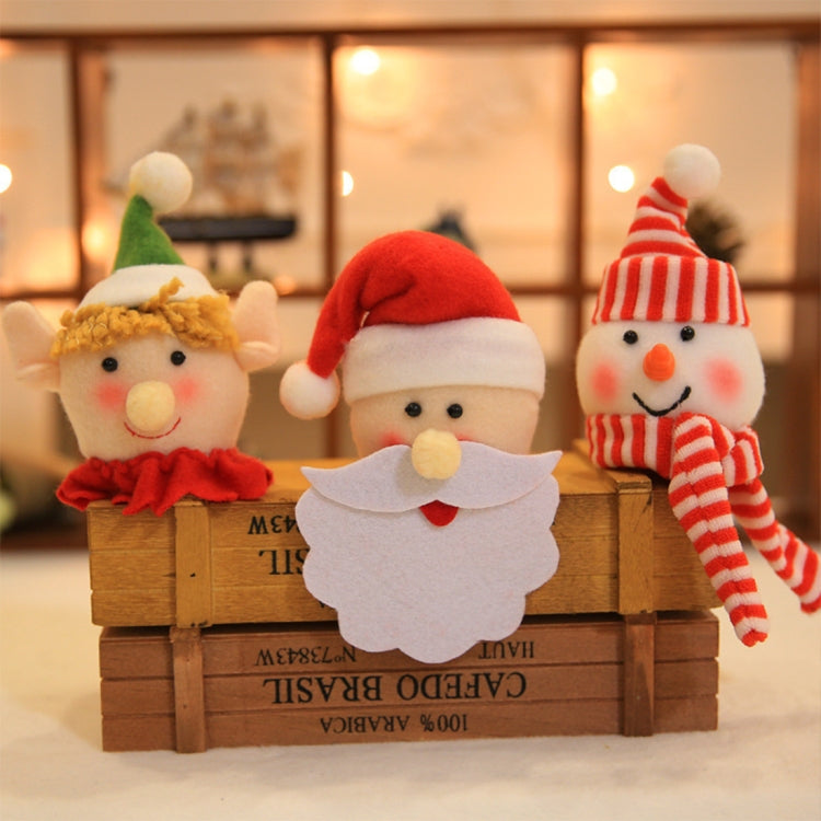 New Style Christmas Dinner Table Decoration, Fabric Christmas Wine Bottle Cap Decoration