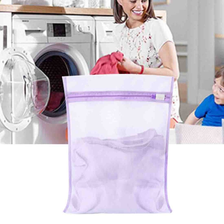 4 PCS Thickening Coarse Mesh Laundry Bag Suit Polyester Washing Mesh Bag, Size: L, 50*60cm (Purple)