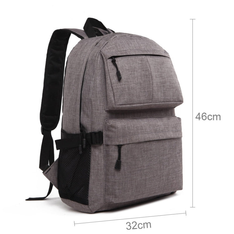 Universal Multi-Function Oxford Cloth Laptop Shoulders Bag Backpack with External USB Charging Port, Size: 46x32x12cm, For 15.6 inch and Below Macbook, Samsung, Lenovo, Sony, DELL Alienware, CHUWI, ASUS, HP