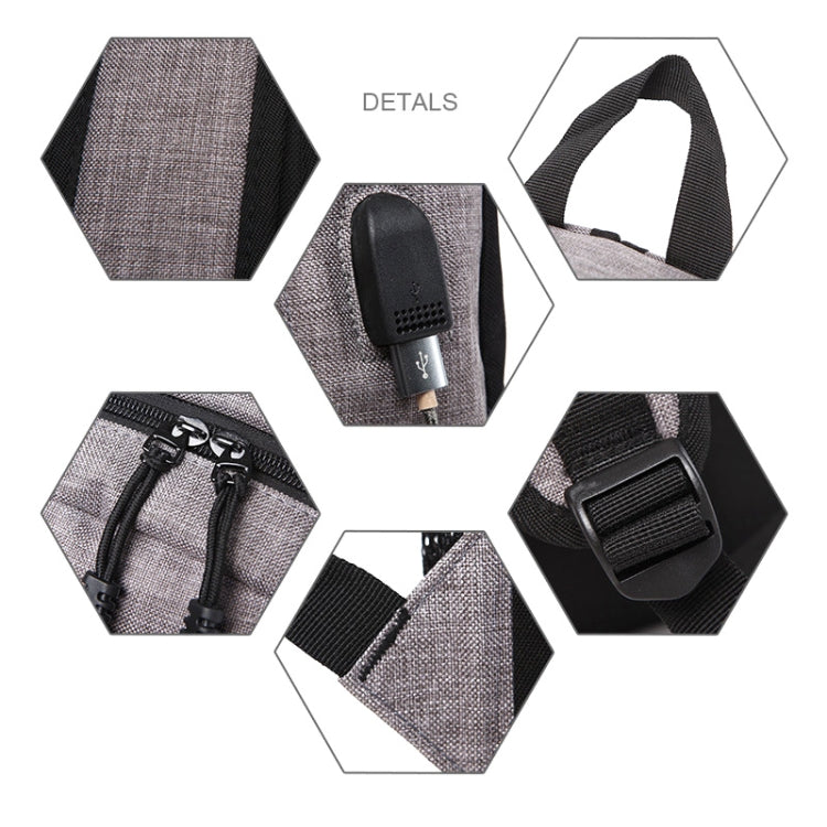 Universal Multi-Function Oxford Cloth Laptop Shoulders Bag Backpack with External USB Charging Port, Size: 46x32x12cm, For 15.6 inch and Below Macbook, Samsung, Lenovo, Sony, DELL Alienware, CHUWI, ASUS, HP