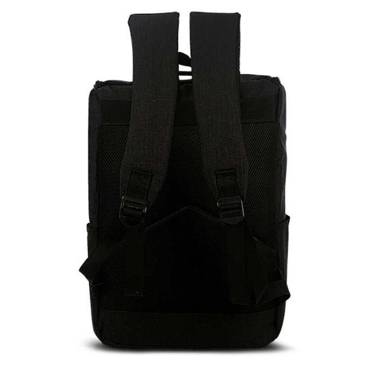 Universal Multi-Function Canvas Laptop Computer Shoulders Bag Leisurely Backpack Students Bag, Size: 43x30x14cm, For 15.6 inch and Below Macbook, Samsung, Lenovo, Sony, DELL Alienware, CHUWI, ASUS, HP(Black)