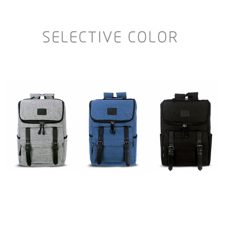 Universal Multi-Function Canvas Laptop Computer Shoulders Bag Leisurely Backpack Students Bag, Size: 43x30x14cm, For 15.6 inch and Below Macbook, Samsung, Lenovo, Sony, DELL Alienware, CHUWI, ASUS, HP(Black)