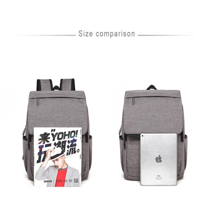 Universal Multi-Function Canvas Laptop Computer Shoulders Bag Leisurely Backpack Students Bag, Size: 42x30x12cm, For 15.6 inch and Below Macbook, Samsung, Lenovo, Sony, DELL Alienware, CHUWI, ASUS, HP