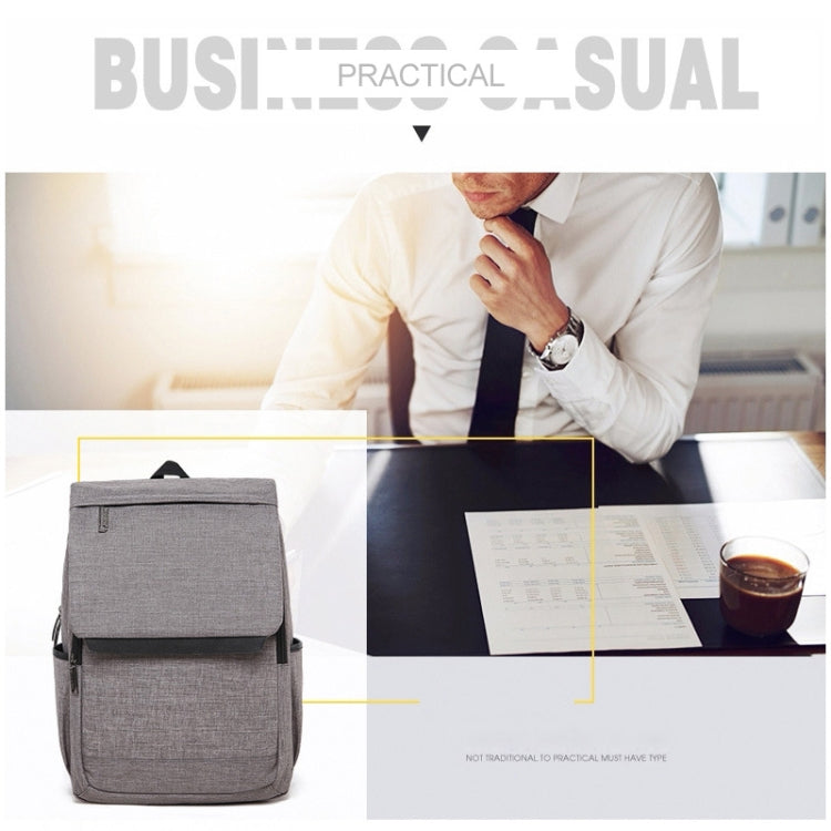 Universal Multi-Function Canvas Laptop Computer Shoulders Bag Leisurely Backpack Students Bag, Size: 42x30x12cm, For 15.6 inch and Below Macbook, Samsung, Lenovo, Sony, DELL Alienware, CHUWI, ASUS, HP