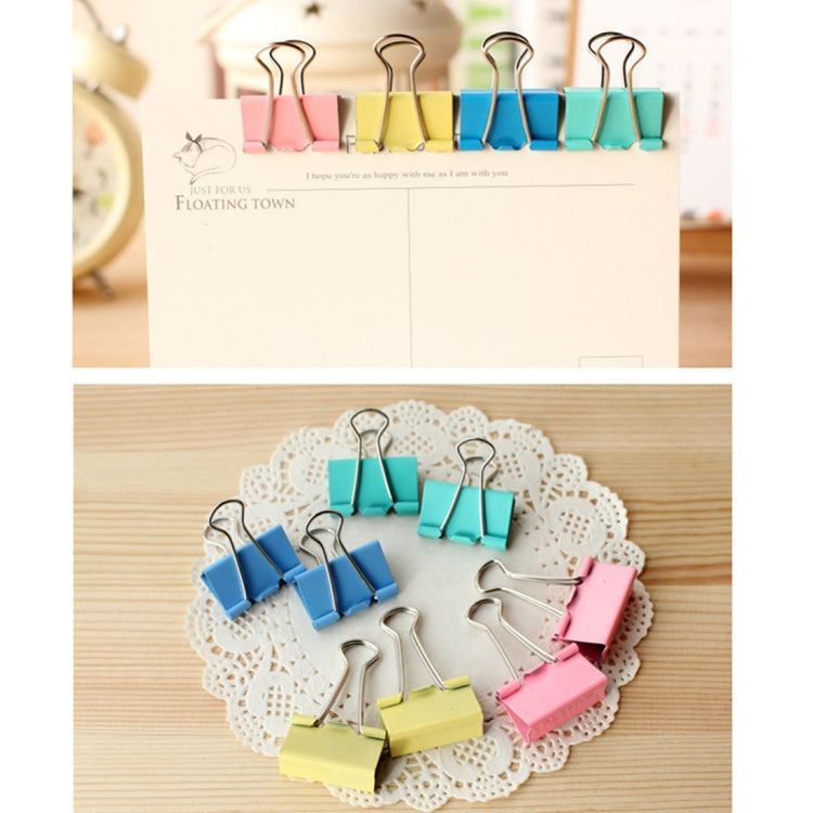 72 PCS / 3 Box Long Tail Ticket Clip Iron Clip File Clip, Random Color Delivery