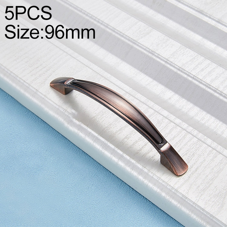 5 PCS 4091 Red Ancient 96 Drawer Cabinet Door Bronze Handle