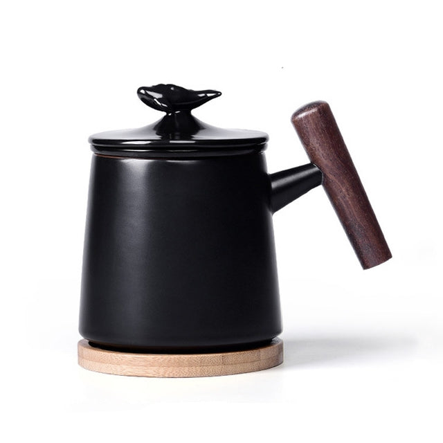 Portable Office Ceramic Mug Filter Teacup with Cover