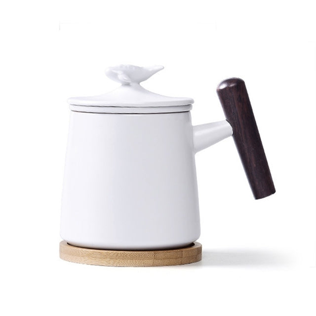 Portable Office Ceramic Mug Filter Teacup with Cover