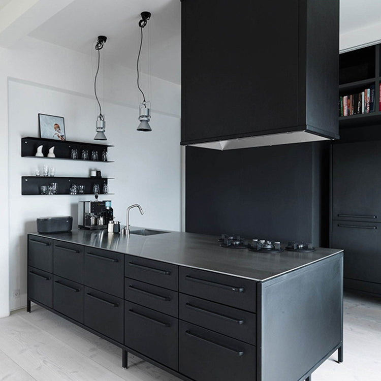 3 PCS 9011_160 Simple Black Drawer Cabinet Handle