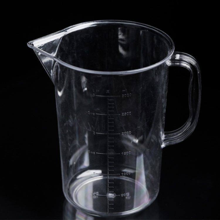 2000ml PP Plastic Flask Double Sided Digital Measuring Cup Cylinder Scale Measure Glass Lab Laboratory Tools (Transparent)