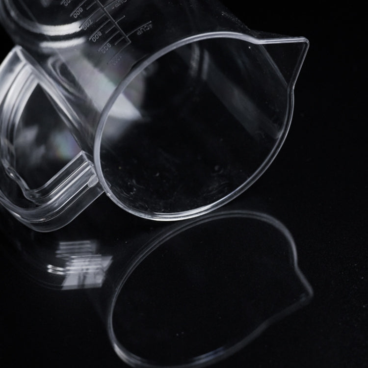 2000ml PP Plastic Flask Double Sided Digital Measuring Cup Cylinder Scale Measure Glass Lab Laboratory Tools (Transparent)