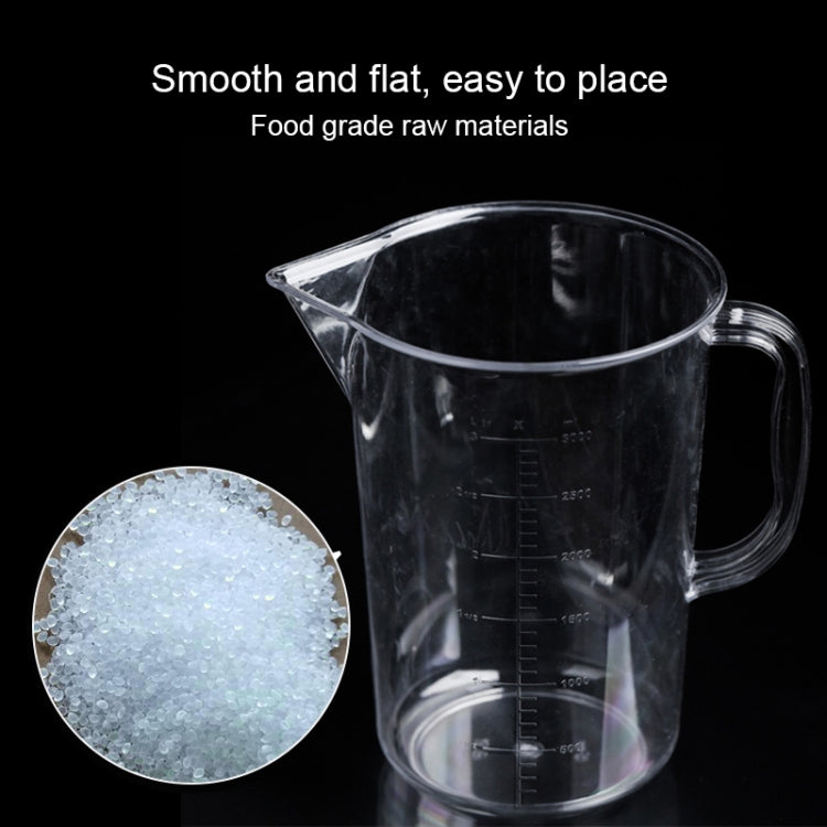 2000ml PP Plastic Flask Double Sided Digital Measuring Cup Cylinder Scale Measure Glass Lab Laboratory Tools (Transparent)