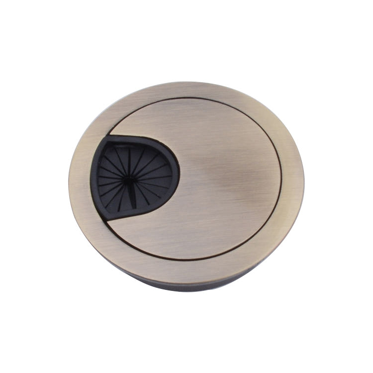 2 PCS Desk Computer Desktop Zinc Alloy Round Threading Box Hole Cover, Hole Diameter: 80mm