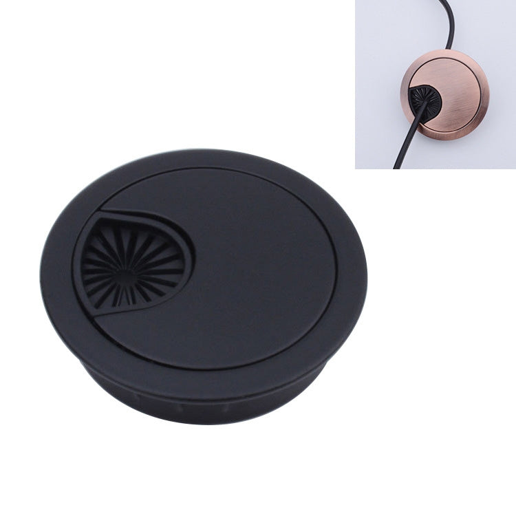 2 PCS Desk Computer Desktop Zinc Alloy Round Threading Box Hole Cover, Hole Diameter: 80mm