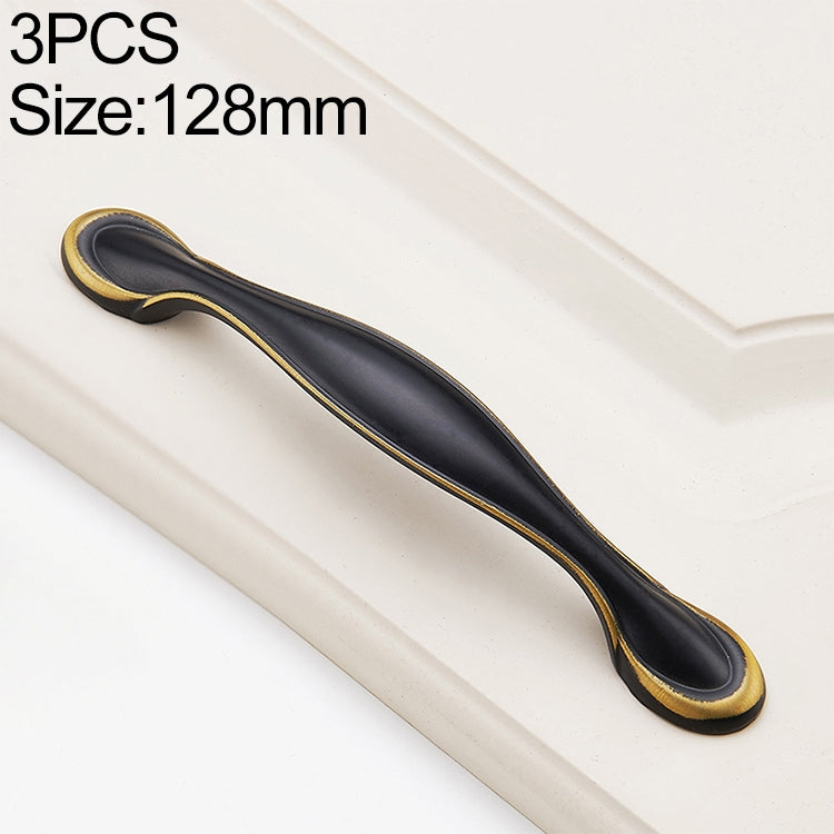 3 PCS 6591_128 Black Brass Antique Drawer Gradevin Cabinet Handle